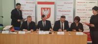 Na zdjęciu m.in. Wójt Gminy Przyłek Eugeniusz Andrzej Wolszczak i Rafał Rajkowski Wicemarszałek Województwa Mazowieckiego...