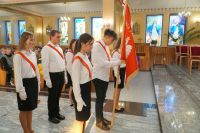 Narodowe Święto Niepodległości w Przyłęku 04Zdjęcie przedstawia osoby zgromadzone podczas Narodowego Święta Niepodległości...