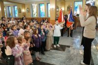 Narodowe Święto Niepodległości w Przyłęku 44Zdjęcie przedstawia osoby zgromadzone podczas Narodowego Święta Niepodległości...