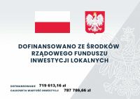 Tablica z informacją o dofinansowaniu