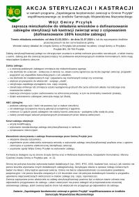 Informacje dotyczace akcji sterylizacji i kastracji zwierząt