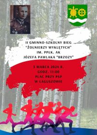plakat II GMINNO-SZKOLNEGO BIEGU ŻOŁNIERZY WYKLĘTYCH